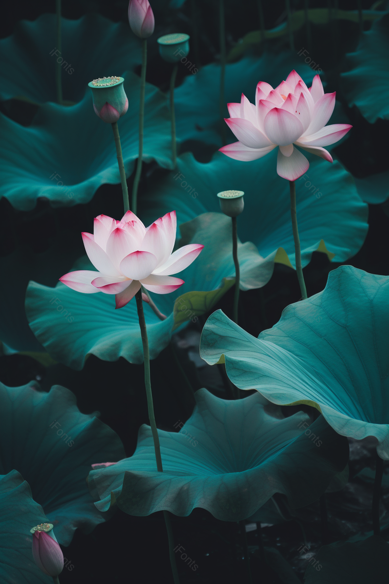 盛开的粉色荷花荷叶花瓣叶子景色背景,高清,摄影图,摄影图片,图片大全,摄影图免费下载